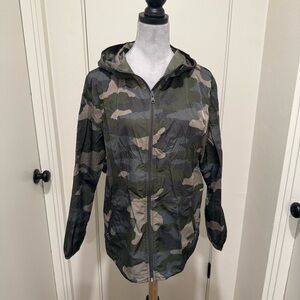Aerie Camo Full-Zip Windbreaker